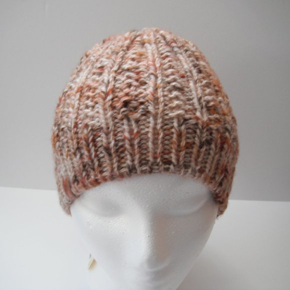 Hand Knitted Hat Toque Adult Size - S Wool Unisex Color  - 017 Hand knit by me - Picture 5 of 8